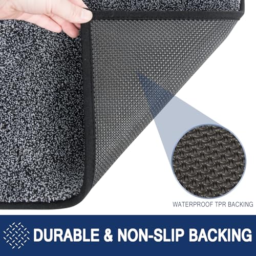 FCSDETAIL Schmutzfangmatte Innen 60 x 90 cm, rutschfeste Maschinenwaschbare Fußmatte, Sauberlaufmatte, Eingangstürmatte mit Wasserabsorbierenden, Fussmatte für Hund, Eingang, Haustür & Flur