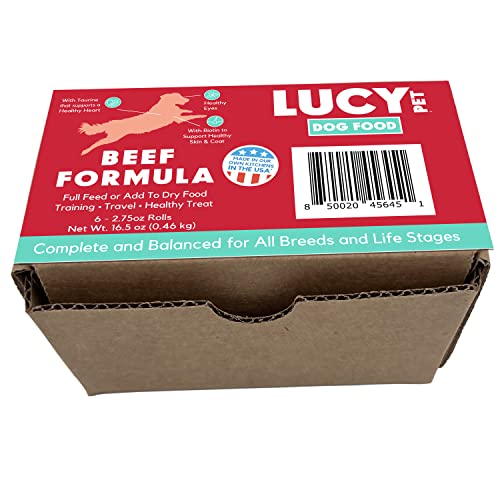 Lucy Pet Merchandise Lucy Pet Beef Method Canine Meals Rolls 2.75oz- 6 Pack Field Lucy Pet Merchandise Lucy Pet Beef Method Canine Meals Rolls 2.75oz- 6 Pack Field