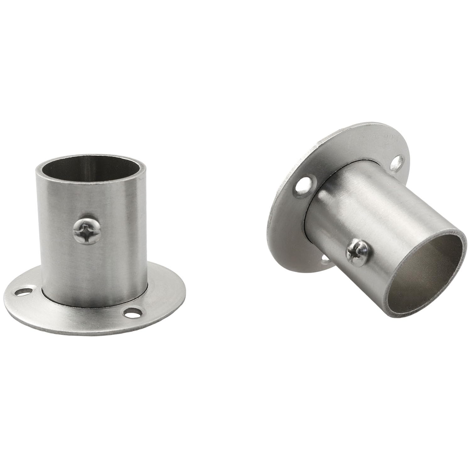 Aopin 2 staffe di montaggio a soffitto con foro per tubo, diametro 25 mm, lunghezza 100 mm, staffa di montaggio per asta appendiabiti, adatta per