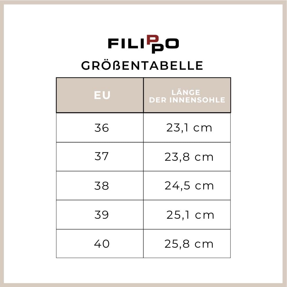 FILIPPO Plateau Sneaker Damen Leder - Schuhe Damen - Halbschuhe | Bequem, Echtleder, Dämpfung, für den Alltag
