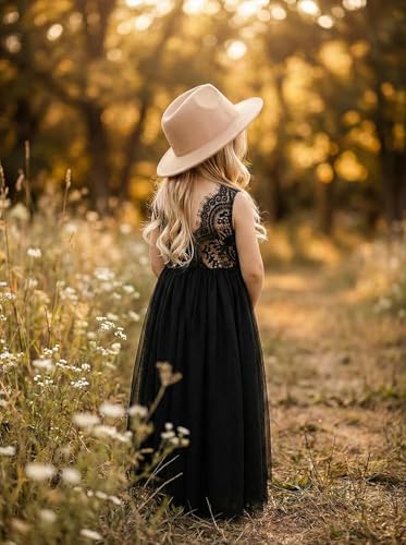 Image of Topmaker Flower Girl Dress for Toddler Baby Girls,Lace Tulle Dress for Wedding,Birthday Party,Photoshoot,Special Occasion