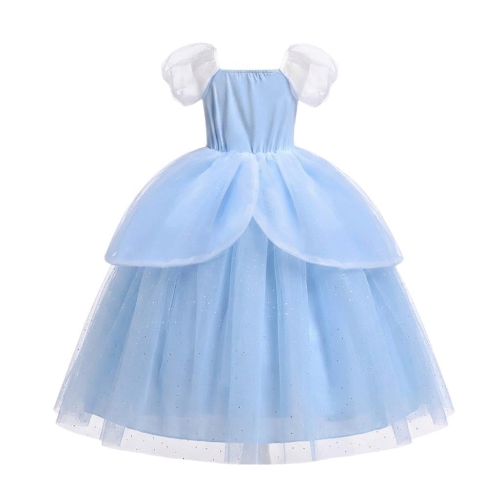 Lito Angels Déguisement de Princesse Bleue pour Fille avec Robe, Gants et Accessoires