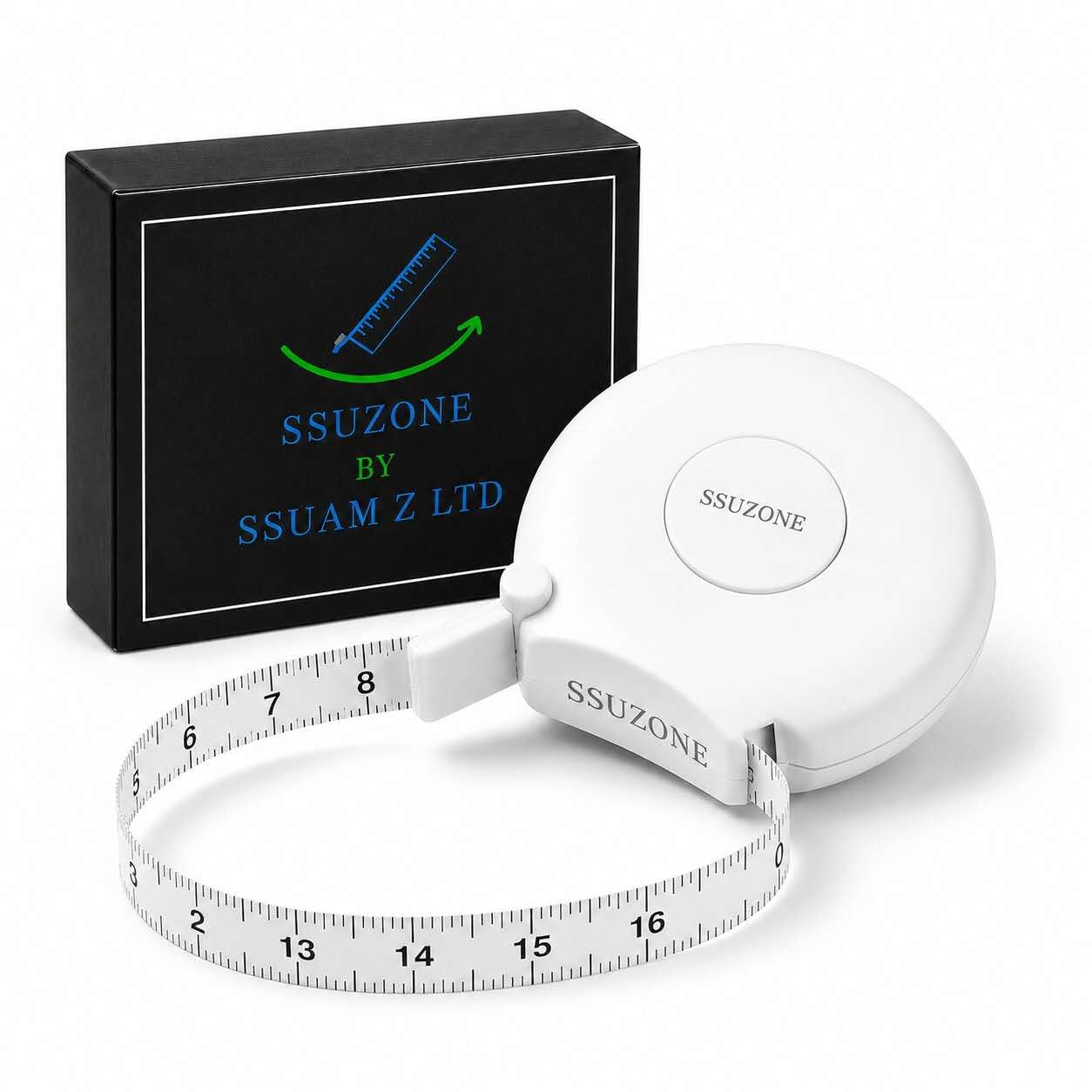 Body Tape Measure - 80 Inch 200 cm Retractable Mini Measuring Tool - Tracker for Weight Loss & Body Fat Measurements - Waist/Bra Measurement Kit (WHITE)