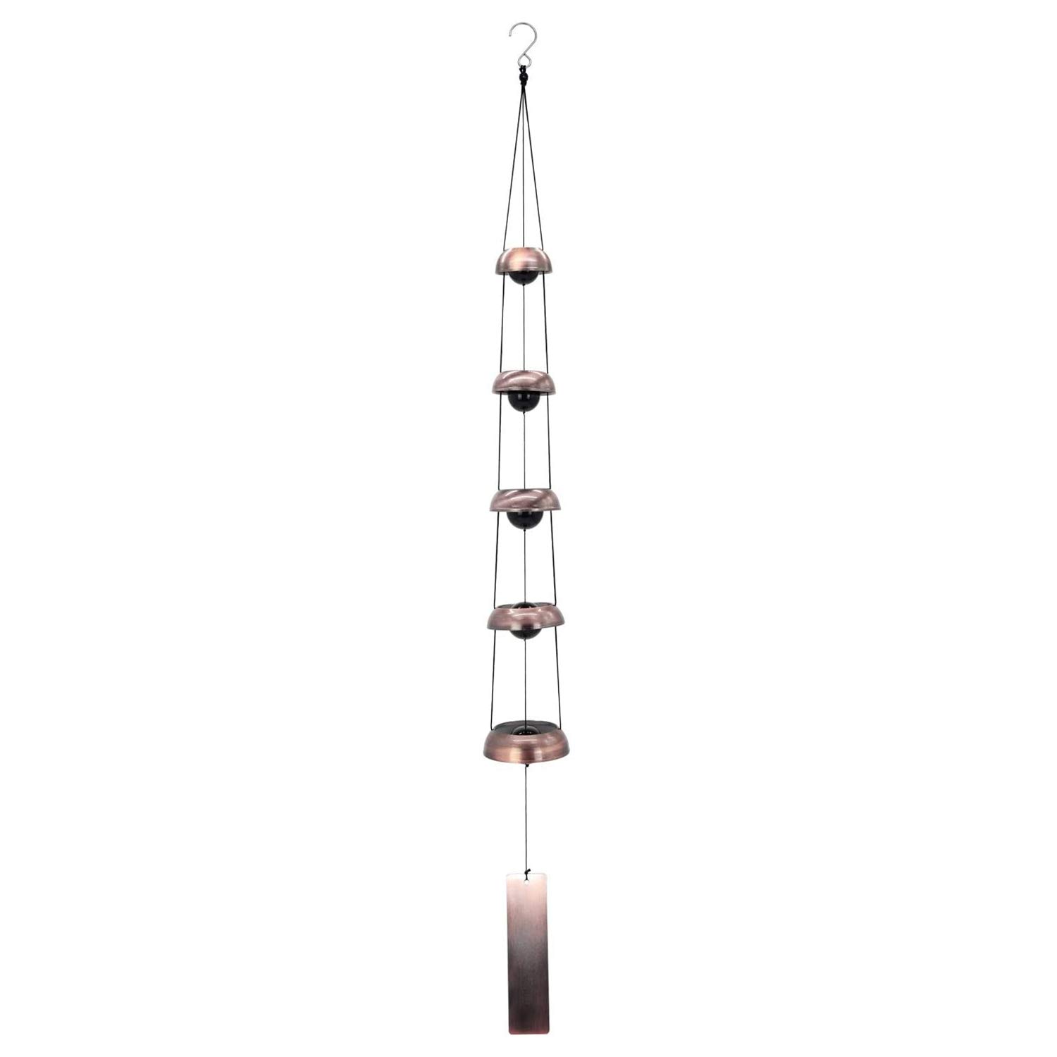 CTRLZS Bell Wind Chimes Temple Wind Bell with 5 Bells,Feng Shui Wind Chime for Home Yard Outdoor Decoration Memorial Wind Chime