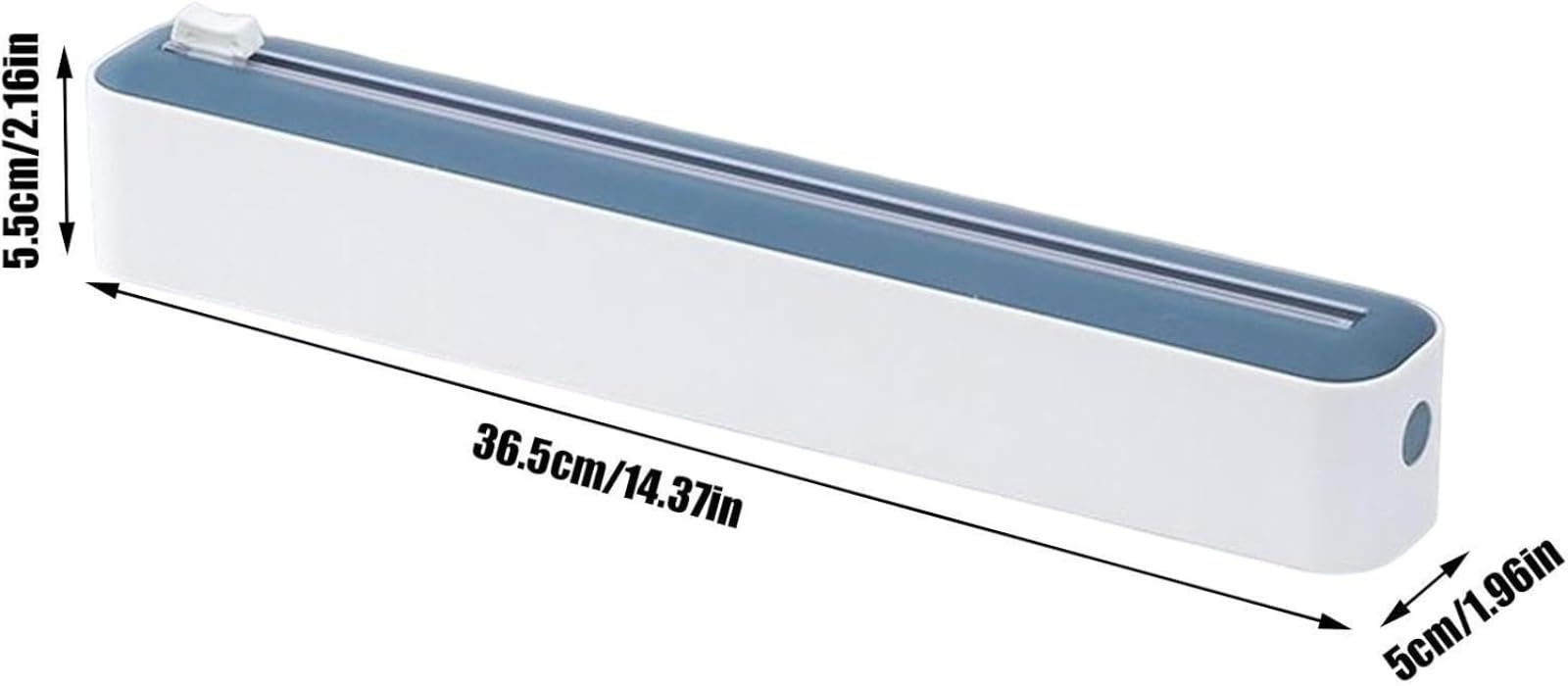 Distributeur Film Alimentaire | Rangement Papier Alu Et Film Alimentaire | Distributeur De Film Plastique avec Cutter | Distributeur Papier Aluminium | Dérouleur Film Alimentaire pour Cuisine (Bleu)