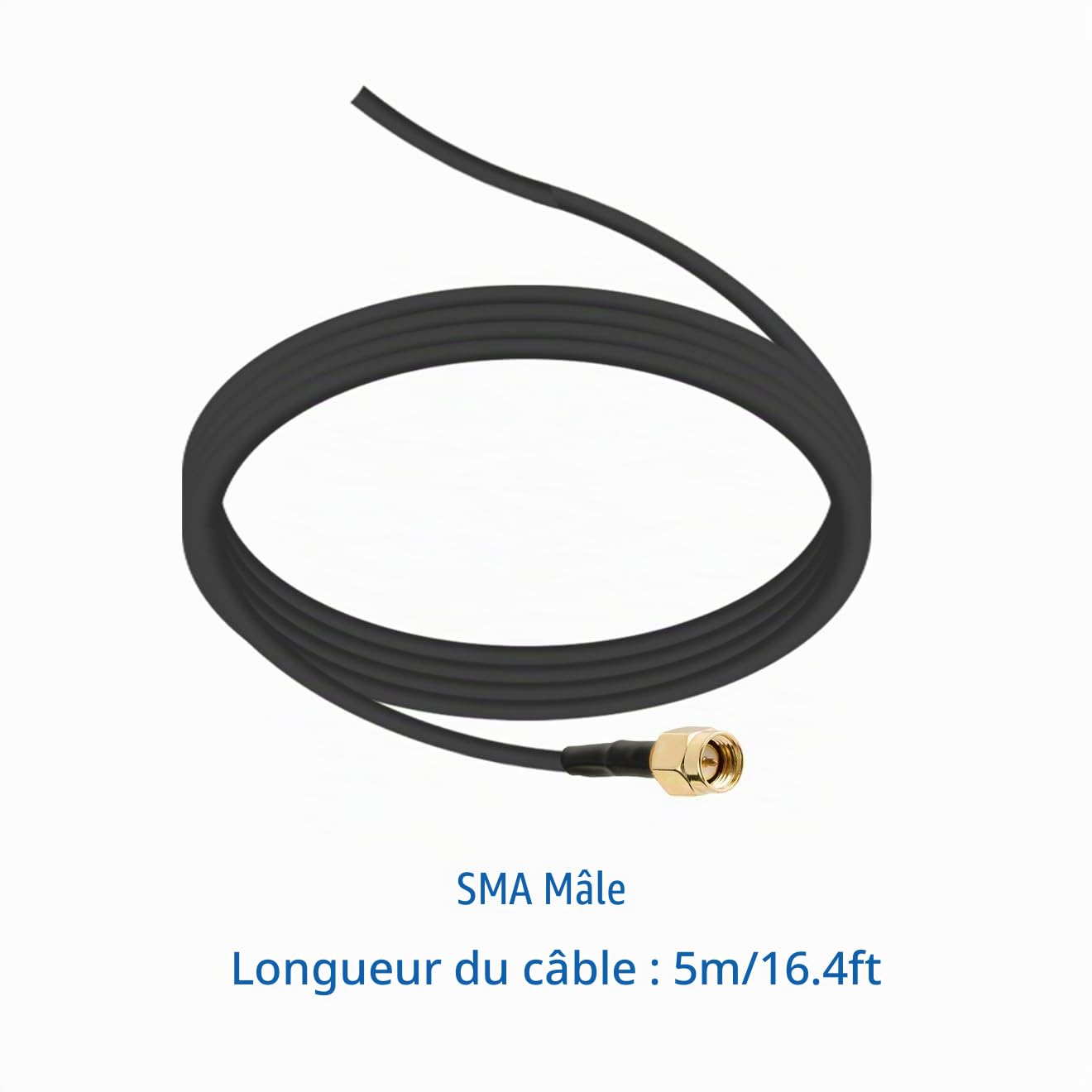 Vecys Dab Dab + FM/AM GPS Voiture Antenne Requin Aileron Toit Signal Amplificateur SMB à SMA à DIN Adaptateur 5M RG174 Câble pour Navigation Système