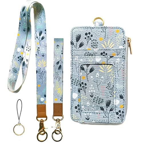 Id Badge Holder With Lanyard, Women Badge Holders With Lanyards , Cute Id Badge Card Holder Wallet For Offices Id, School Id, Driver Licence （Light Blue） #TOP12