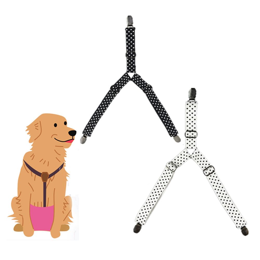 Bretelles pour chiens avec harnais et couches - Réglable pour chiots et chiens adultes