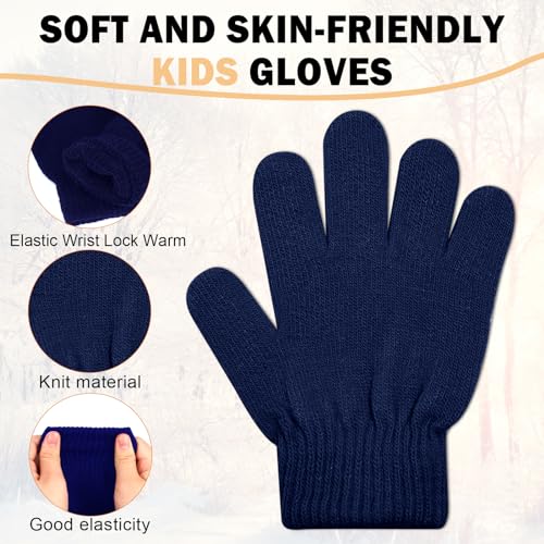 Image of ONESING 6 Pair Baby Gloves Toddler Gloves Toddler Winter Gloves Kids Gloves Winter Stretchy Knit Gloves for Kids Boys Girls