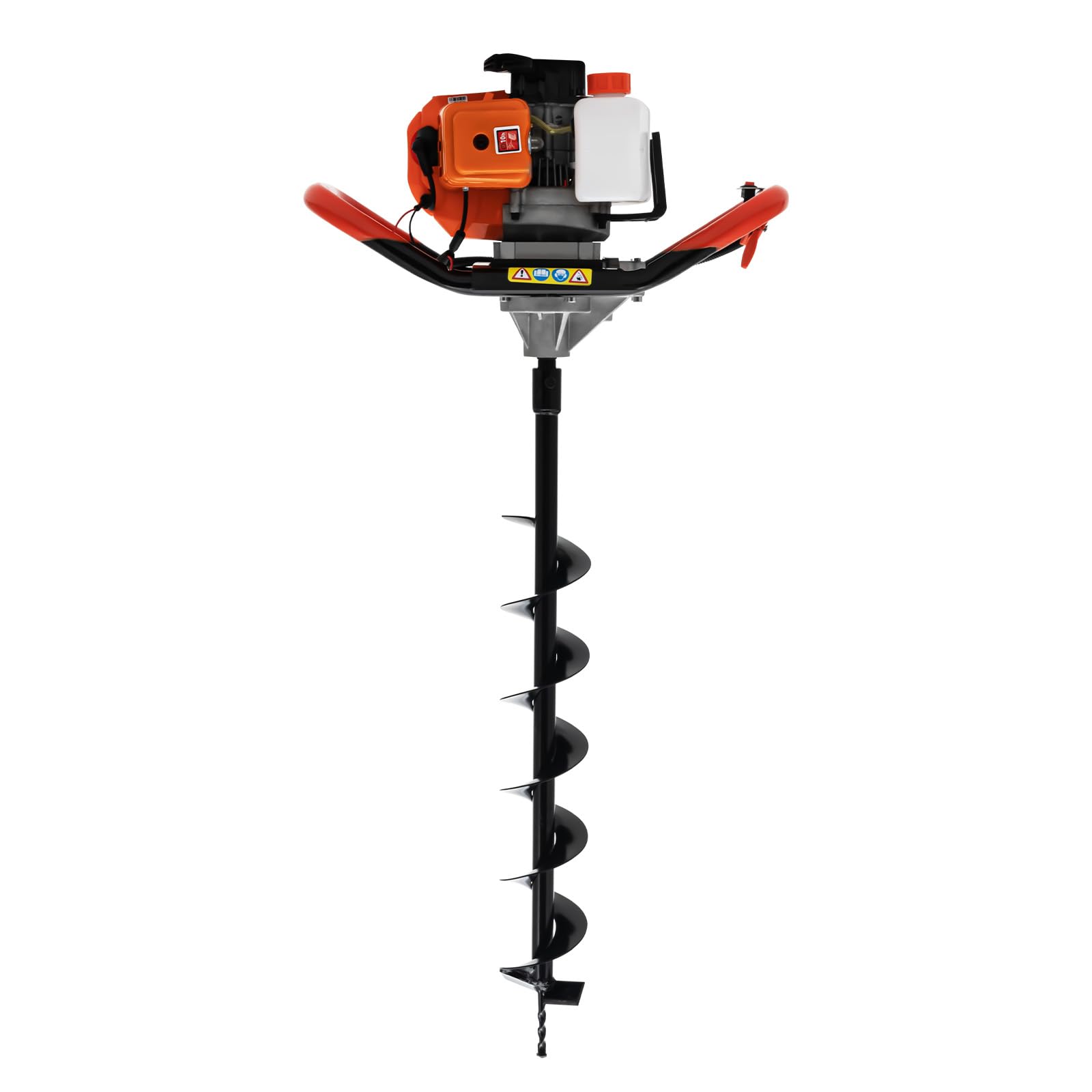 Broca de tierra de 2 tiempos, 52 cc, gasolina, 1,46 kW, mango doble, adecuado para plantaciones de árboles, postes de valla y soportes de invernadero