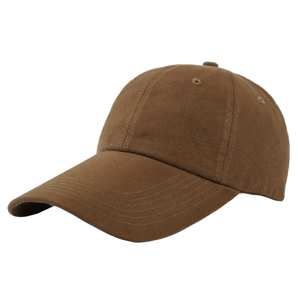LOCOMOMen Women Super Extra Long Bill Fishing Hat Trucker Snapback Baseball Brim Sun Cap, Brown