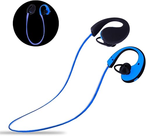 JiaMeng Cuffie Auricolare Bluetooth Ip66 Impermeabile Resistente Agli Urti Esterno Bluetooth 4 1 Auricolare Sportivo Led Piccole Cuffie Luce S967 Impermeabile Sudore Sport All Aria Aperta Blu JiaMeng Cuffie Auricolare Bluetooth Ip66 Impermeabile Resistente Agli Urti Esterno Bluetooth 4 1 Auricolare Sportivo Led Piccole Cuffie Luce S967 Impermeabile Sudore Sport All Aria Aperta Blu