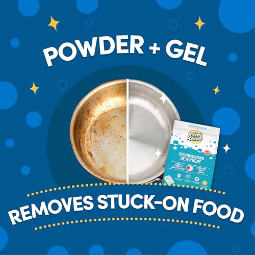 Lemi Shine Natural Dishwasher Pods | All-In-One Powder & Gel Dishwasher Detergent Pods with Powerful Citric Acid | Eco Friendly Dish Wash Cleaning Supplies (52 Count)