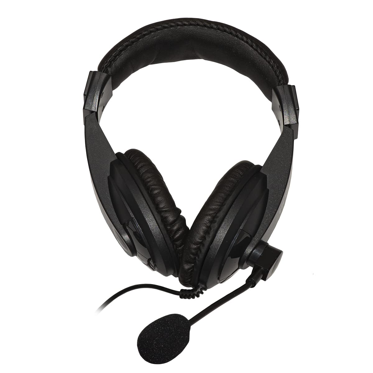 LINK LKHS1X35 Audio Headphone with Microphone Swivel Connector, Black, 1 x 3.5 mm