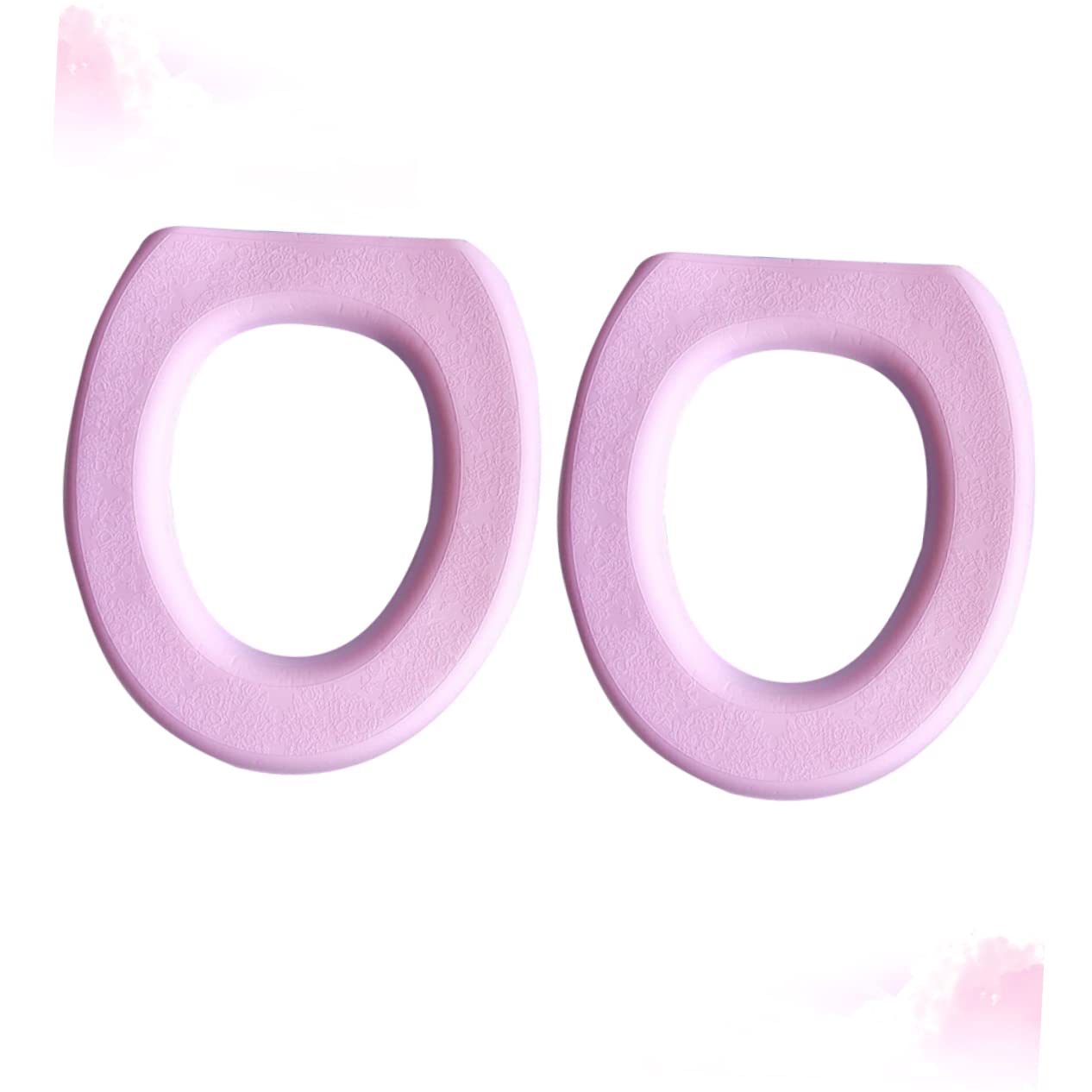 TOVINANNA 3sets Thickened Warm Toilet Seat Cover O-Shaped Pad Soft Comfort for Ladies Elderly 2pcs*3