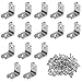 Drado 15PCS Equerre Support en Forme de L Equerres de Fixation en Acier Inoxydable 20x20x2mm avec 30PCS Vis pour Table Chaise Armoire