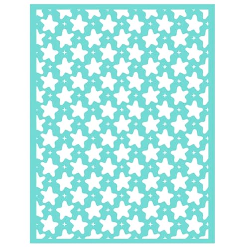 MANGOUSONG Screen Printing Kit,27.8x21.3cm Pentagram Background Silk Screen Stencils Reusable Silkscreen Print Kit for Printing Handbag Decoration Template ?Seal Tool