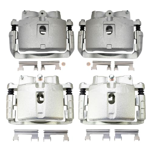 Image of TRQ Brake Caliper Set Compatible with 99-13 Chevrolet GMC 03-09 Hummer