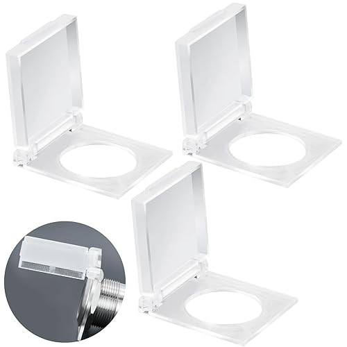 3 tapas de interruptor de botón de 0.748 in, almohadilla de luz de arte de diamante, cubierta protectora de botón táctil para almohadilla de luz,