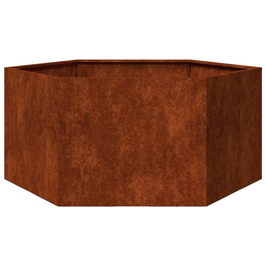 Generico Fioriera Ruggine 90x90x45 cm Acciaio Corten