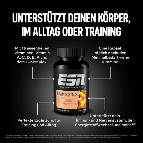 ESN Vitamin Stack - 120 Kapseln, 120 Portionen – Ansicht 5