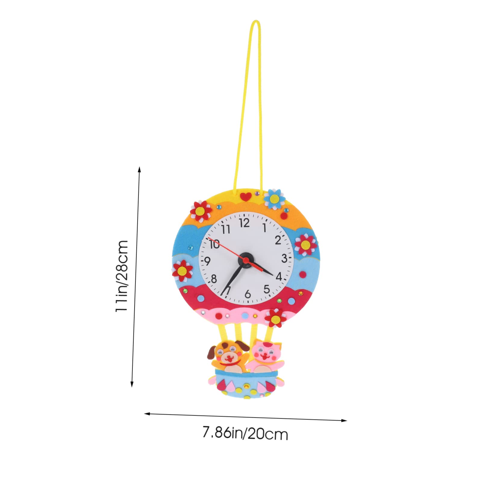 NAMOARLY Handmade Clock Toy 1 Set Non-Woven Fabric DIY Kit Boys and Awareness No Battery Fun for Christmas