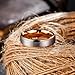 King Will 6mm Silver&Rose Gold Wedding Band for Men Women, Brushed Two Tone Tungsten Carbide Ring Step Edge Polished Finish Rings, Comfort Fit, Size 7