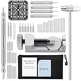 EFIXTK Watch Link Removal Kit, Watch Band Tool for Watch Bracelet Resizing,Adjustment -Watch Strap Pins Repair,Fixing,Replacement Set with 20 Spring Bars,20 Watch Cotter Pins