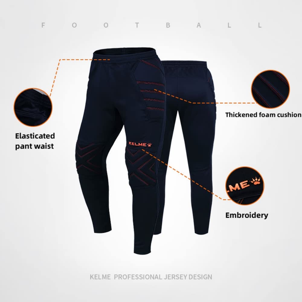 Kelme Pantaloni da portiere Pro con protezioni imbottite da calcio pantaloni lunghi imbottiti