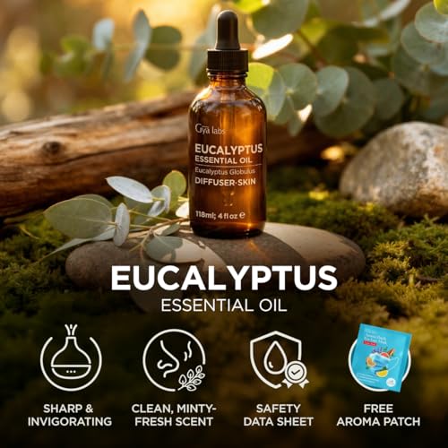 Image of 100% Pure Eucalyptus Essential Oil - 4 Fl Oz - Eucalyptus Oil for Hair, Skin, Diffuser, Aromatherapy & DIY Candle Making Scent
