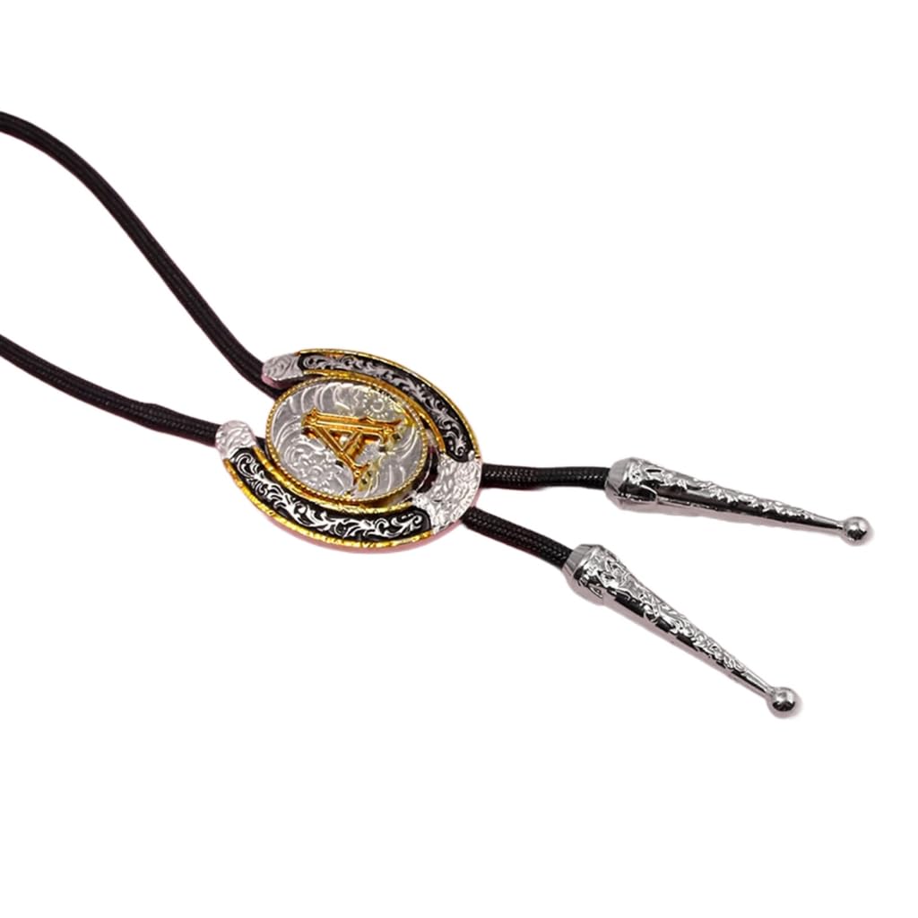 Cravatte da Cowboy, Collana Regolabile Corda di Similpelle con Ciondolo in Metallo