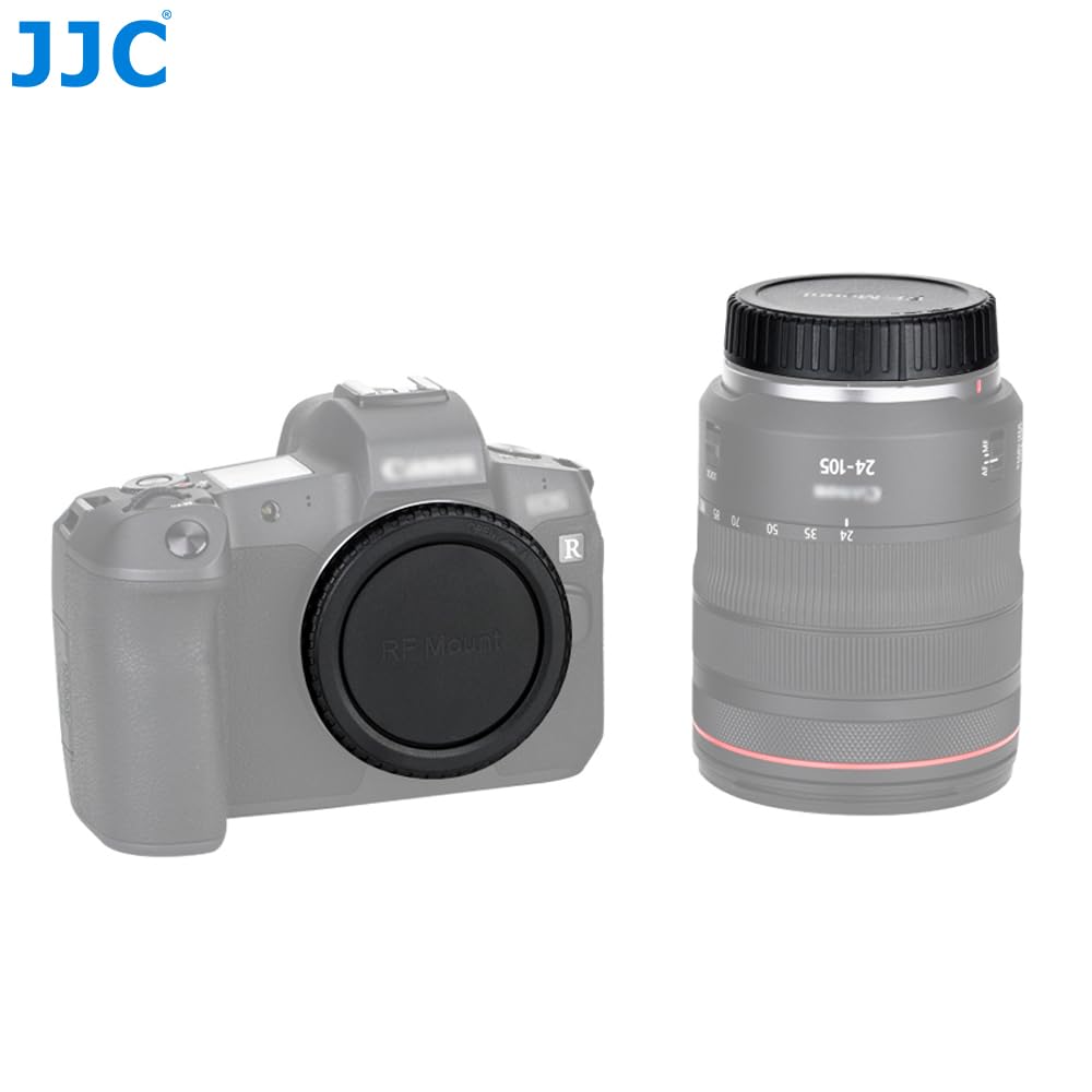 (2 Pack) JJC Lens Posteriore Cap + Tappo Corpo per Canon EOS R Ra RP R3 R5 R5c R6 R6II R7 R8 R10 R50 R100 Fotocamere Mirrorless RF e Obiettivo RF