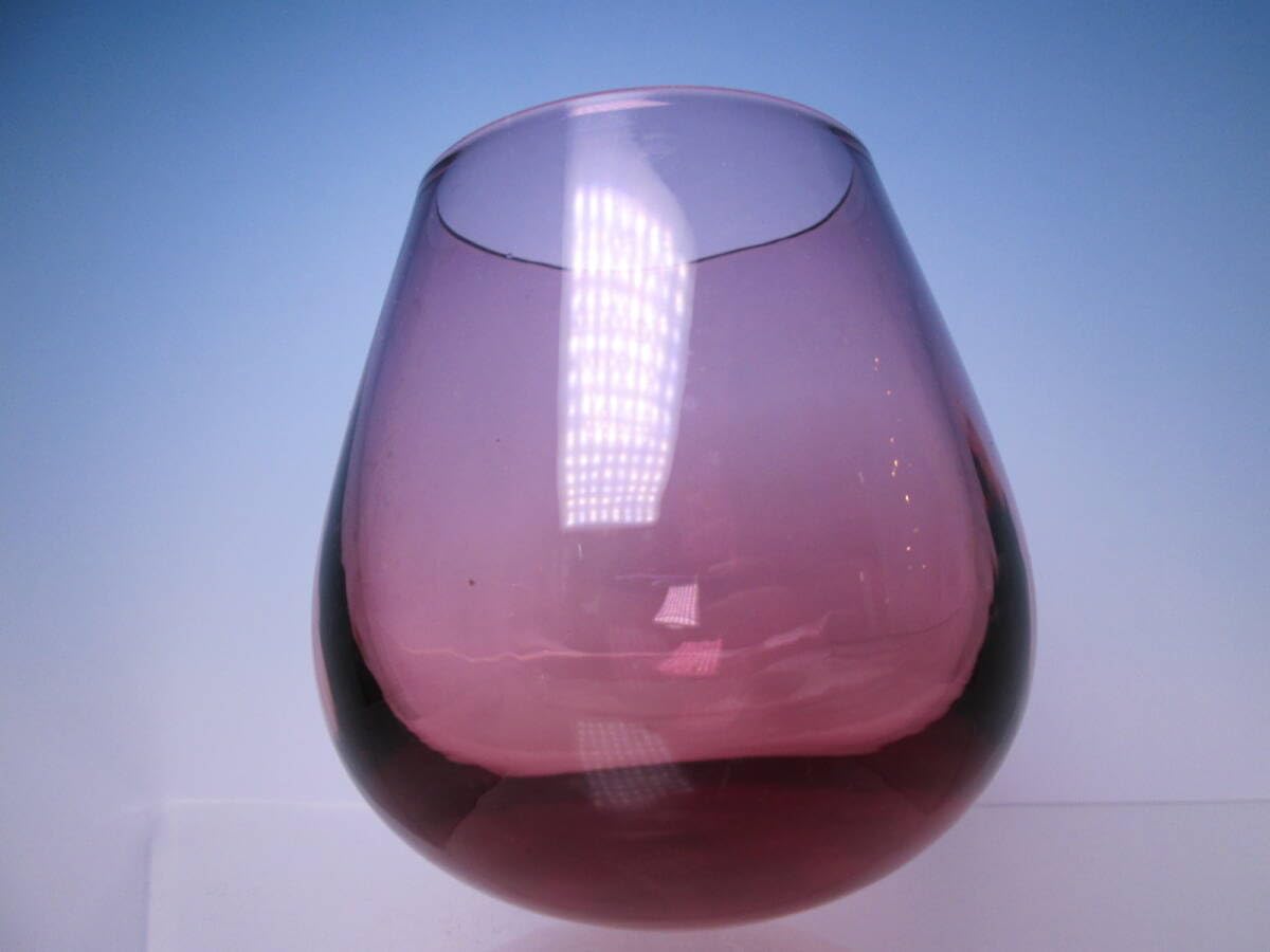 Amazon | KITAICHI GLASS 北一硝子 ブルーワインレッド揺れる工芸