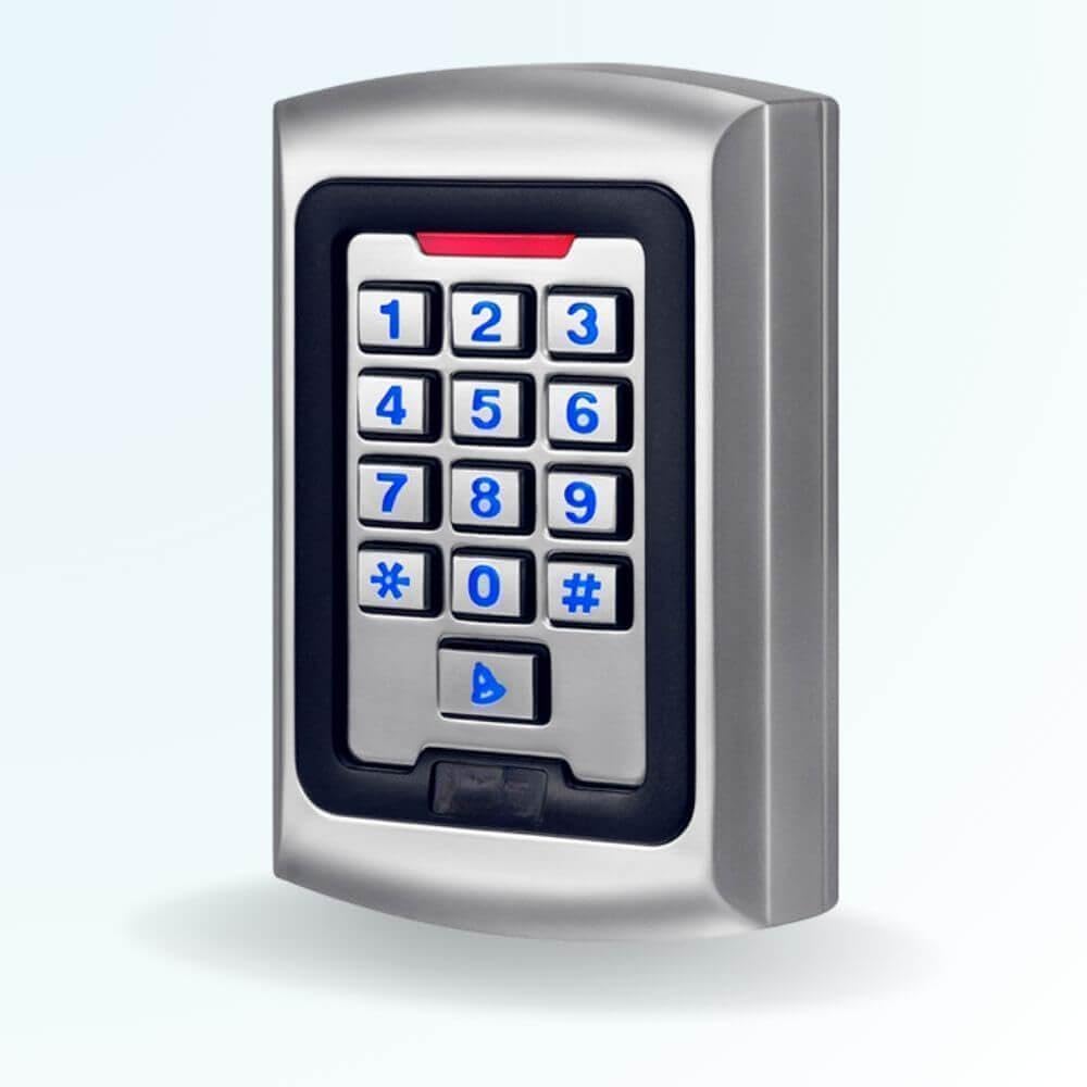 Clavier de contrôle d'accès à Codes et Badges RFID EM 125 KHz, Étanche IP68, 12-24V DC, Autonome, 2 000 utilisateurs - S5