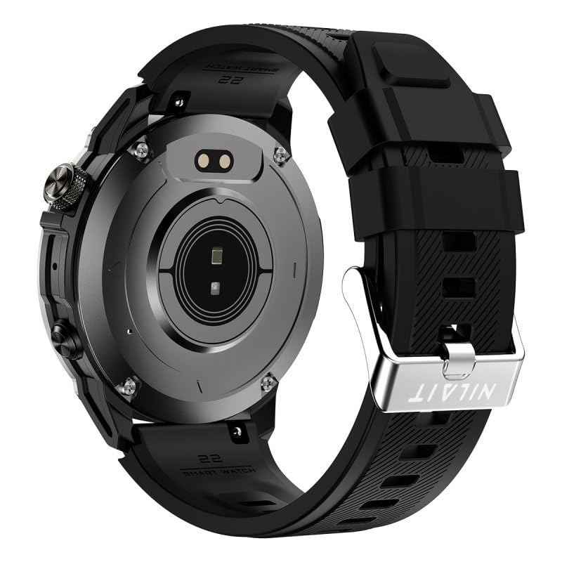 Nilait Watch Cometta One Smartwatch Outdoor GPS para Senderismo, Trail Running y Trekking, Pantalla AMOLED 1.43", GPS Dual Band L1+L5, Brújula, Altímetro, Barómetro, IP68, 3ATM, Negro