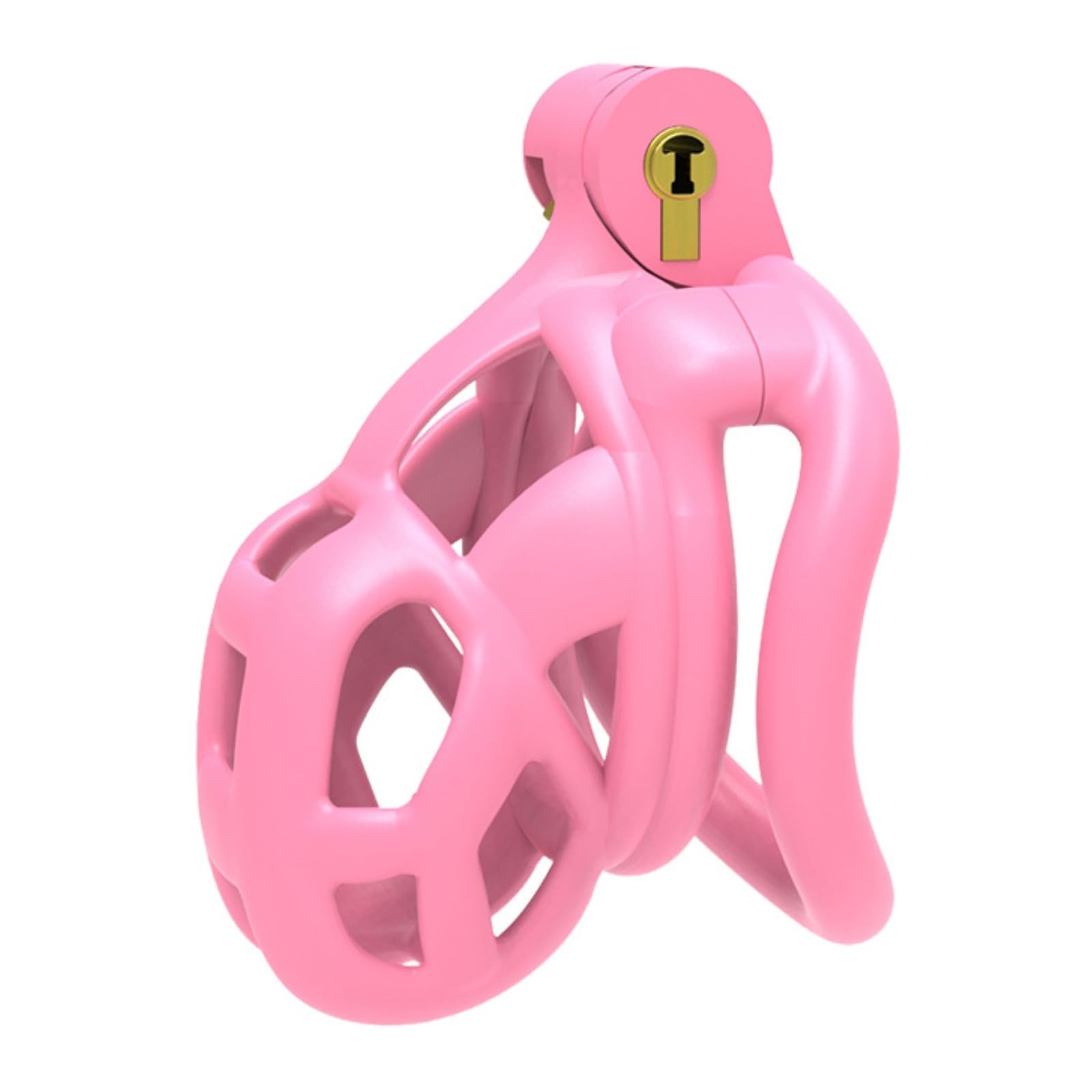 Jaula Protectora Ligera de Resina Masculina Rosa con 1 Correa Elástica de Sujeción-ESRC46