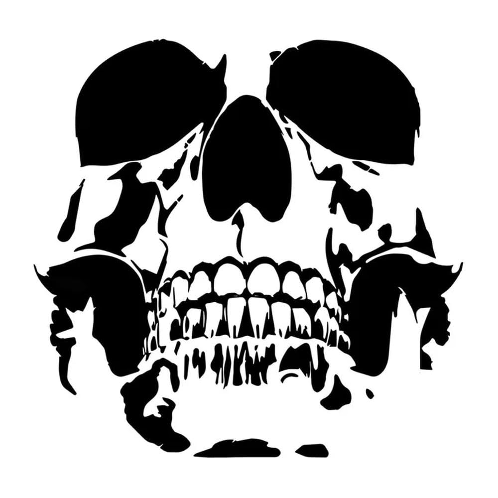 Auto Accessory Lovely Skull Waterproof Decoration Car Sticker Automobiles Motorcycles Exterior Accessories Vinyl Decals(Black,17cm X 15.5cm)