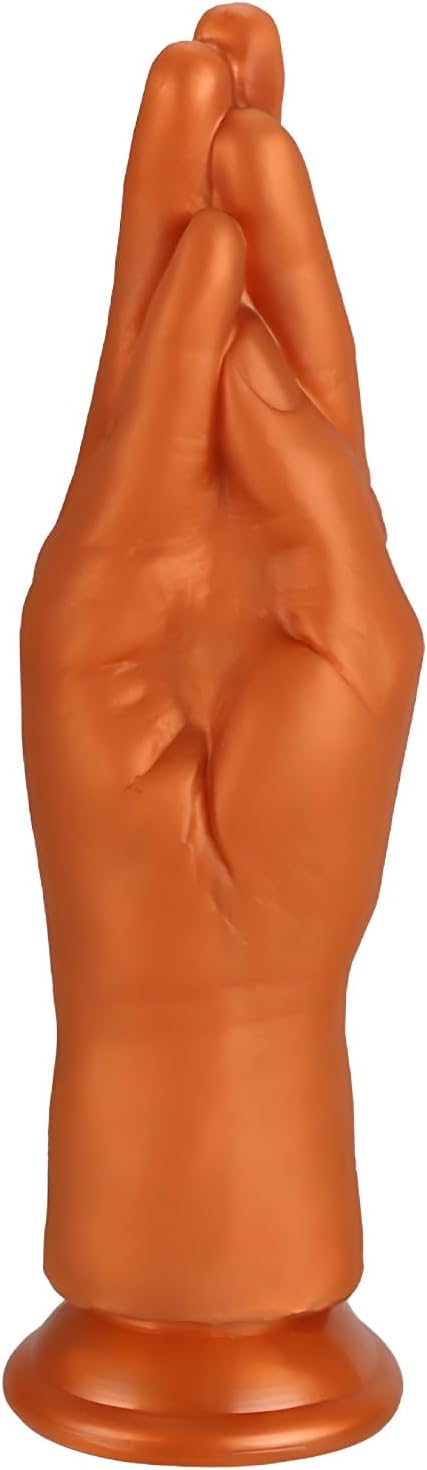 Realistic Hand Shaped Anal Plug and Dildo with Suction Cup, Soft Liquid Silicone Butt Plug Analdildos G-Spot Masturbator Perfect for Beginners and Advanced Users (Medium)