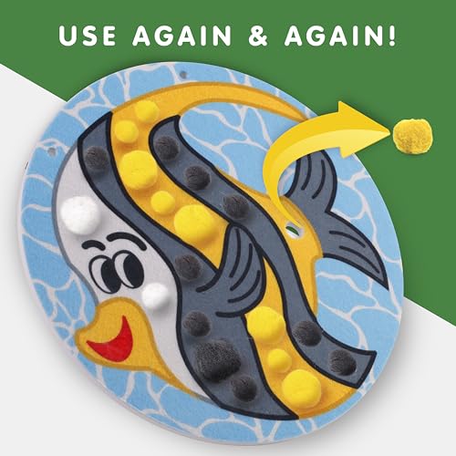 Blue Marble National Geographic Kids Pom Poms Arts and Crafts Kit - Pom Pom Animals Toddler Craft Kit, Preschool Art, Toddler Crafts Ages 3-5, Crafts for Toddlers 2-4 Years, Pom Pom Pictures - Image 4