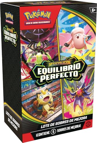 Pokémon: Lote de Sobres de Mejora de Megaevolución Equilibrio JCC Pokémon (6 Sobres de Mejora) — oferta en Amazon