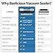 Vacuum Sealer Machine, with Starter Kit and 2-Year Warranty, Beelicious Automatic Air Sealing for Food Storage, Build-in Cutter, Moist Mode, EXT-VAC