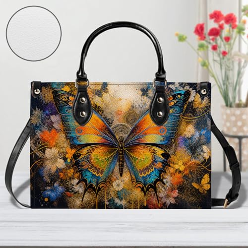 Bolso de cuero mariposa personalizado para mujer miniatura 3