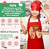 R HORSE Christmas Kid Apron and Chef Hat Set, 2Pcs Adjustable Children Xmas Red Kitchen Apron Dress up Role Play Chef Toy Cooking Baking Painting and Training Kits Christmas Gift for Kids #2