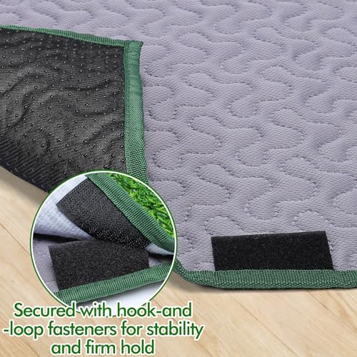 Image of Dog Grass Mat with Pee Pad - 23.6x34.6in High Absorbent Dog Litter Box Toilet, Waterproof Washable Reusable for Small Medium Large Dogs Potty Training Indoor Balcony Porch