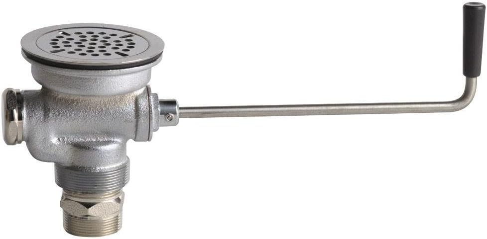 Chicago Faucets 1367-NF Rotary Drain with Overflow Outlet, Chrome, 4.50 x 12.13 x 4.50 inches