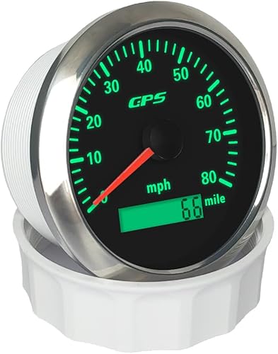 Miniatura 2 de ELING Kit de cuentakilómetros con velocímetro GPS de 3.346 in, calibre de 0 a 80 MPH para automóvil a control remoto, camión, motocicleta, barco,