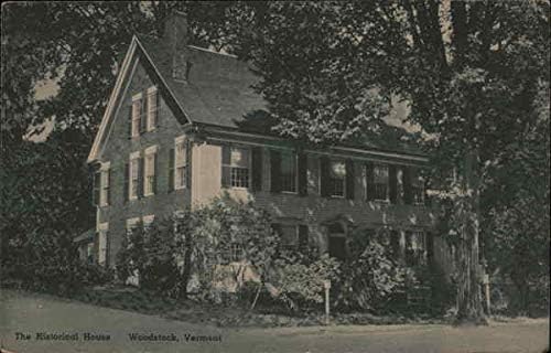 The Historical House Woodstock, Vermont VT Original Antique Postcard 1953