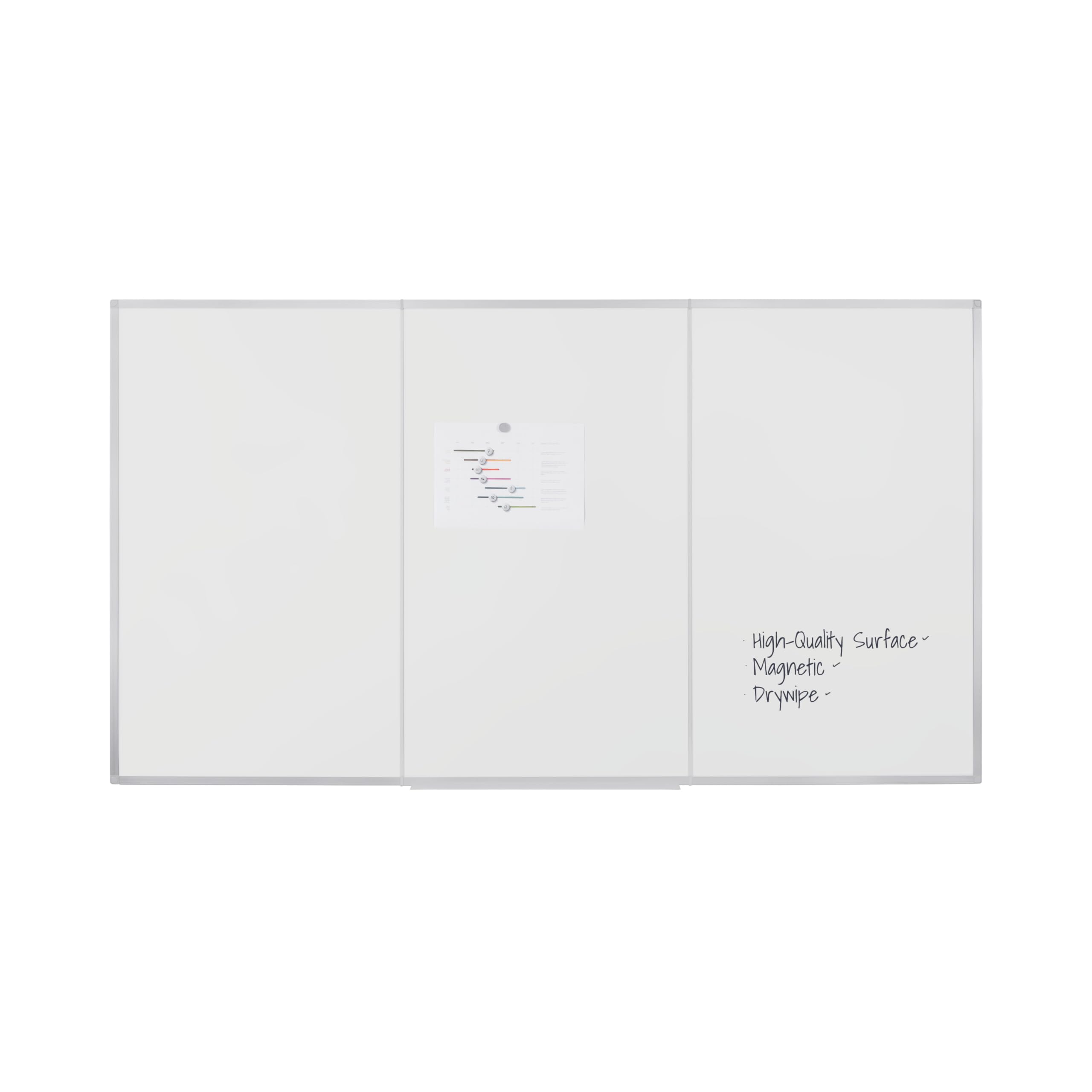 Bi-Office Outsize- Pizarra blanca magnética y modular, 180 x 100 cm, superficie en acero lacado, marco de aluminio y bandeja de rotuladores