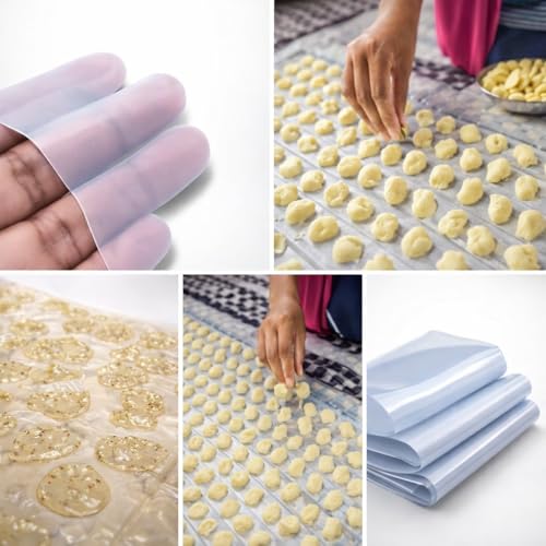Image of Aqbah Pack of 2 (54 X 78 inch) Transparent Polythene Sheet Heavy Duty for Drying Papad, Pickle & Snacks | Waterproof, Washable & Reusable Plastic Sheet for Kitchen & Multipurpose Use