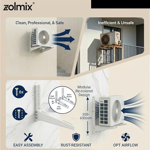 Image of ZOLMIX Ac Stand | Heavy Duty, Rust Proof, Supports Up to 220kg | Pack of 1